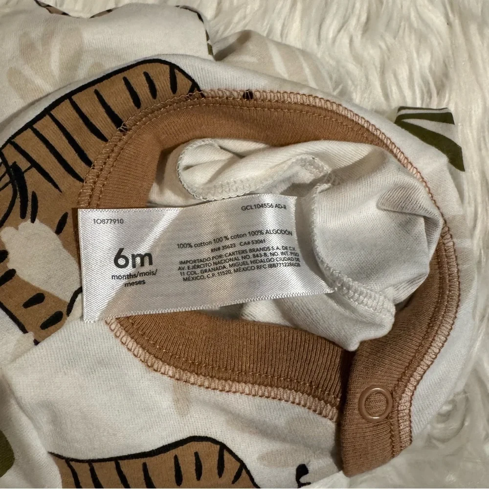 Carter’s Baby Boys‎ 6M Tiger Jungle Footed Sleeper Pajamas NWT